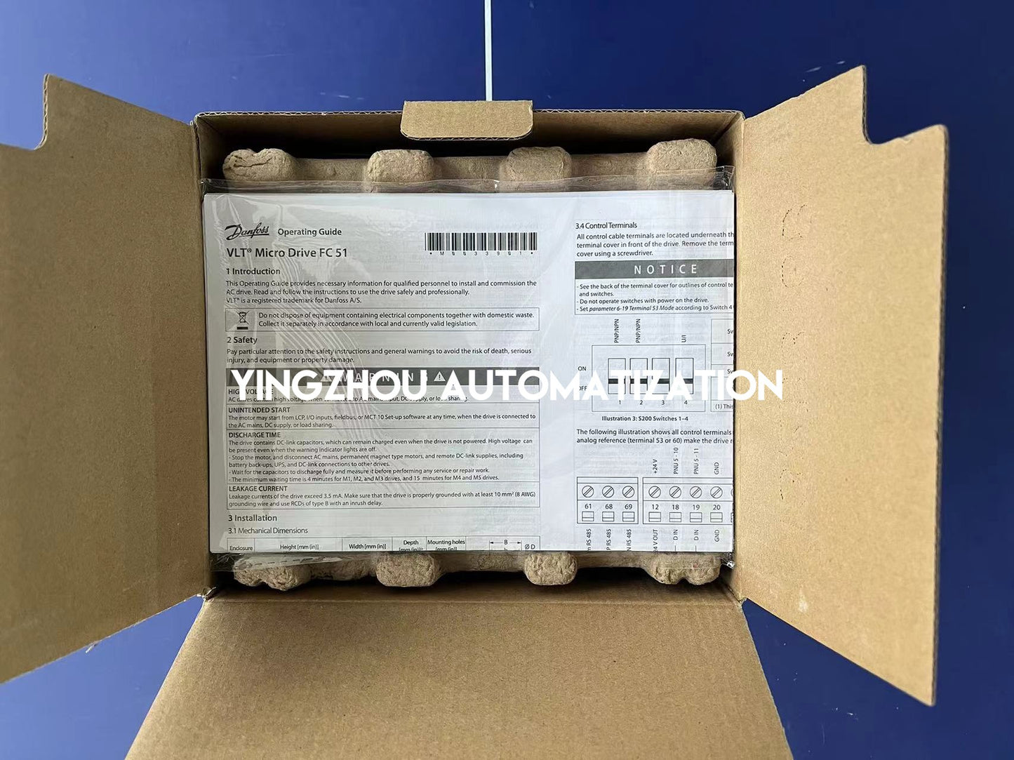 Danfoss 132F0020 Frequency Inverter FC-051P1K5T4E20H3BXCXXXSXXX 1.5 KW / 2.0 HP 3phase 380 - 480 VAC-YingZhou Automatization