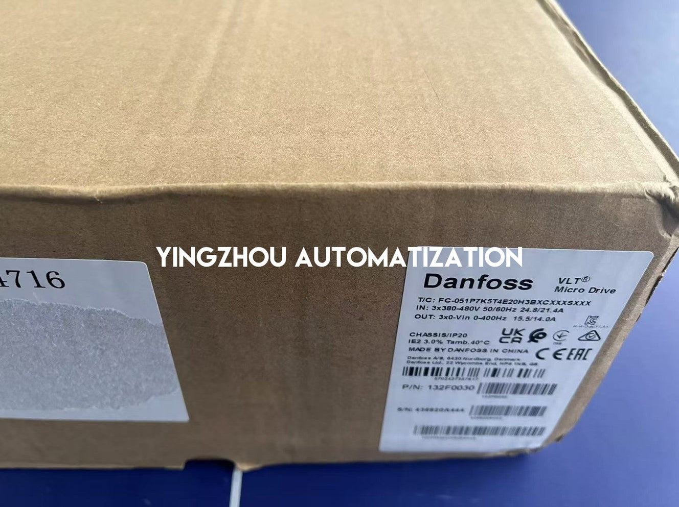 Danfoss 132F0030 Frequency Inverter FC-051P7K5T4E20H3BXCXXXSXXX 7.5 KW/10 HP 3phase 380-480VAC VFD-YingZhou Automatization