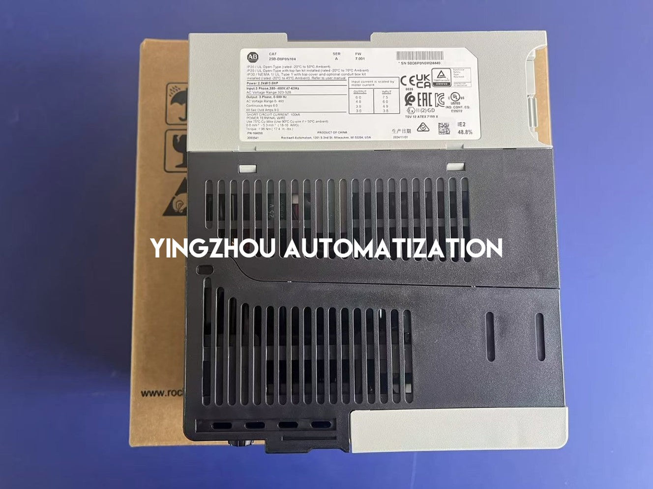 Allen Bradley PowerFlex 525 Drive Series Frequency Inverter 25B-D6P0N104 2.2KW 480VAC 6A 3PH