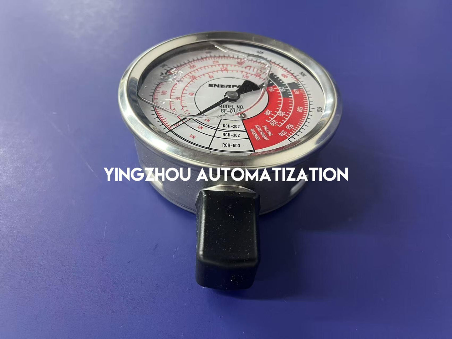 ENERPAC GF813B Hydraulic Force and Pressure Gauge Metric Scale for Use with 20, 30, and 60 Ton Cylinders