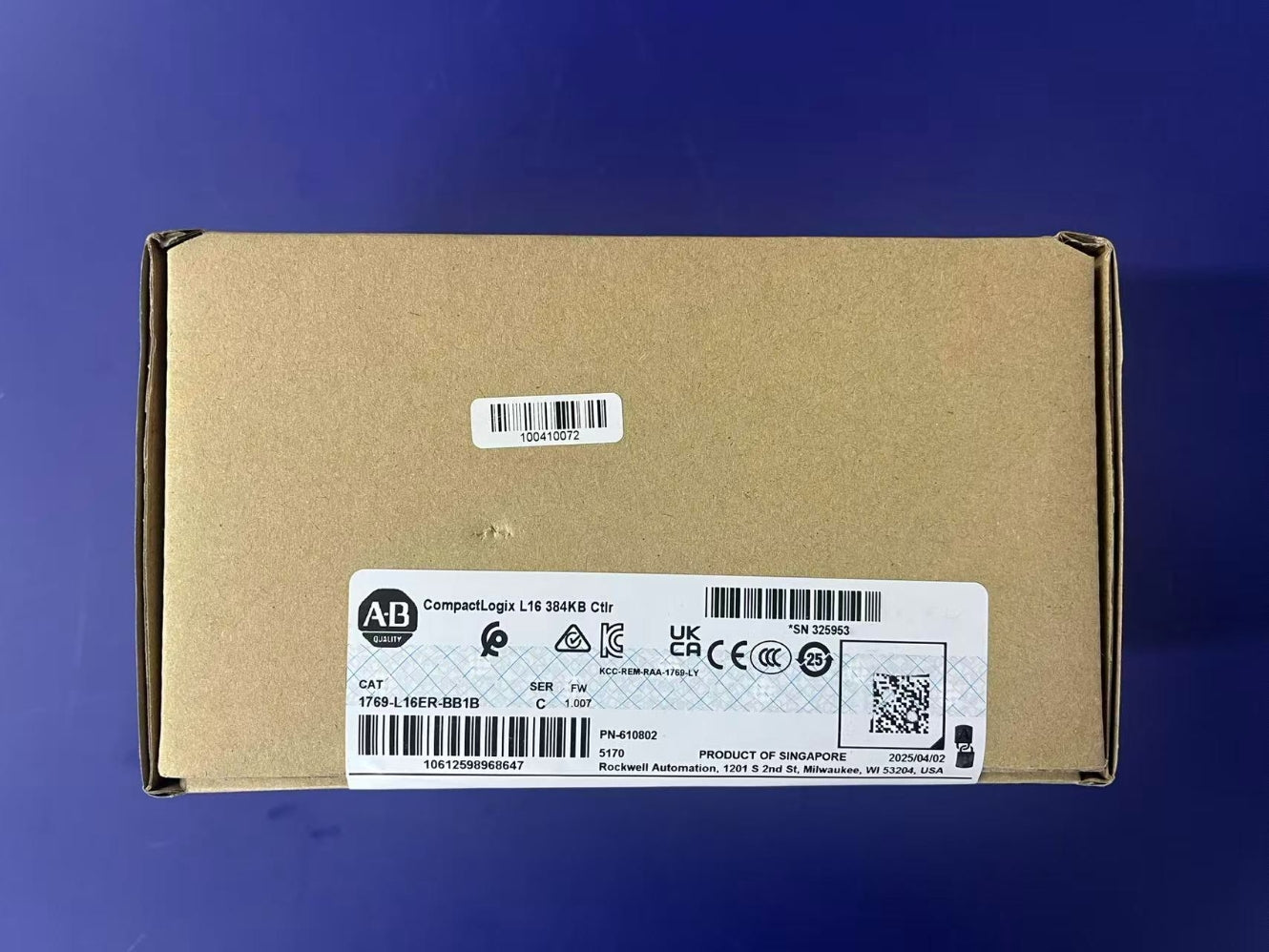 Allen Bradley CompactLogix Series 1769-L16ER-BB1B PLC CPU Processor Module