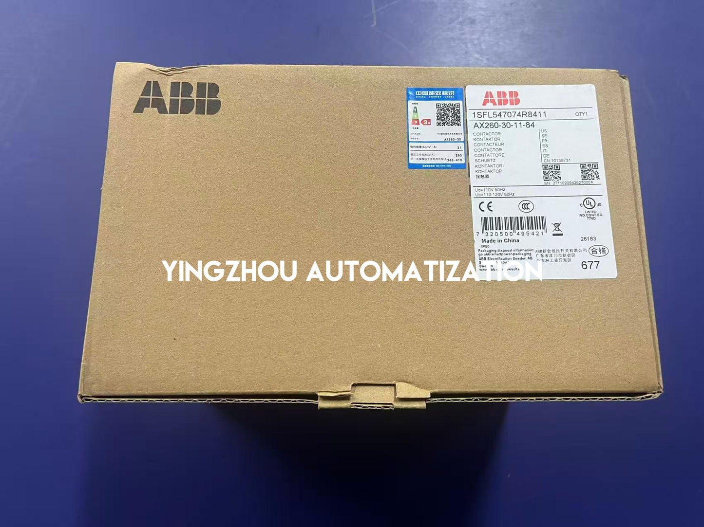 ABB 1SFL547074R8411 | AX260-30-11-84 Contactor | 3-Pole 260A | 110V 50Hz / 110-120V 60Hz Coil | Industrial Motor Starter | Brand New Original-YingZhou Automatization