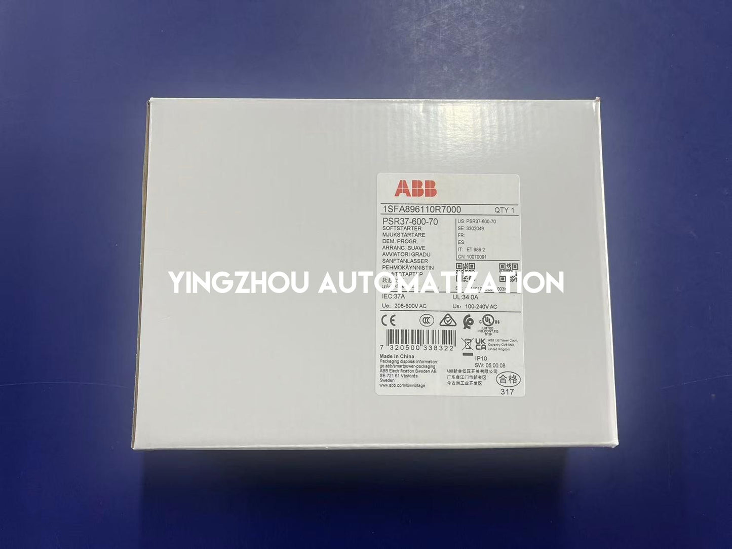 ABB PSR37-600-70 Soft Starter | 37A, 600V, Compact Motor Controller, 1SFA896110R7000, Industrial Soft Starter, Brand New Original-YingZhou Automatization