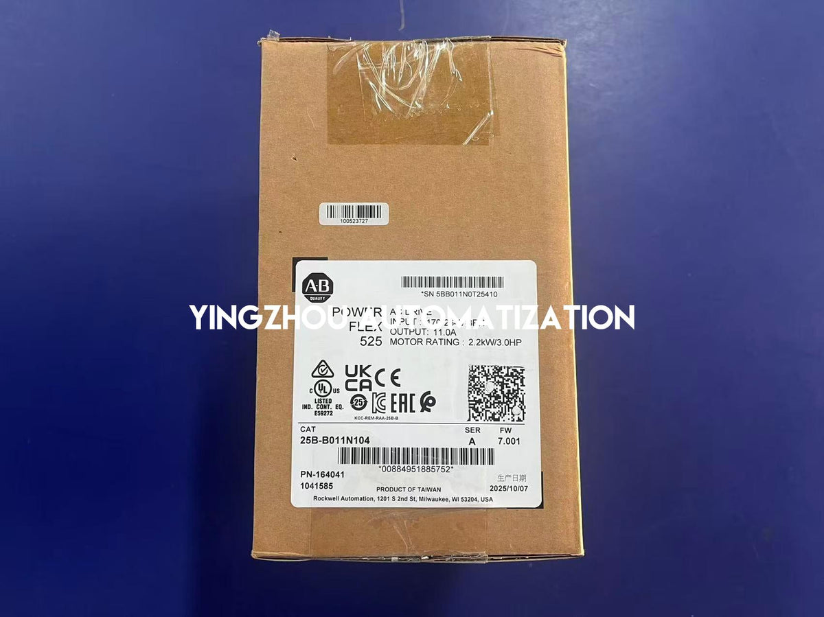 Allen-Bradley 25B-B011N104 PowerFlex 525 AC Drive | 2.2kW 3HP 240V 3-Phase 11A | EtherNet/IP | IP20-YingZhou Automatization