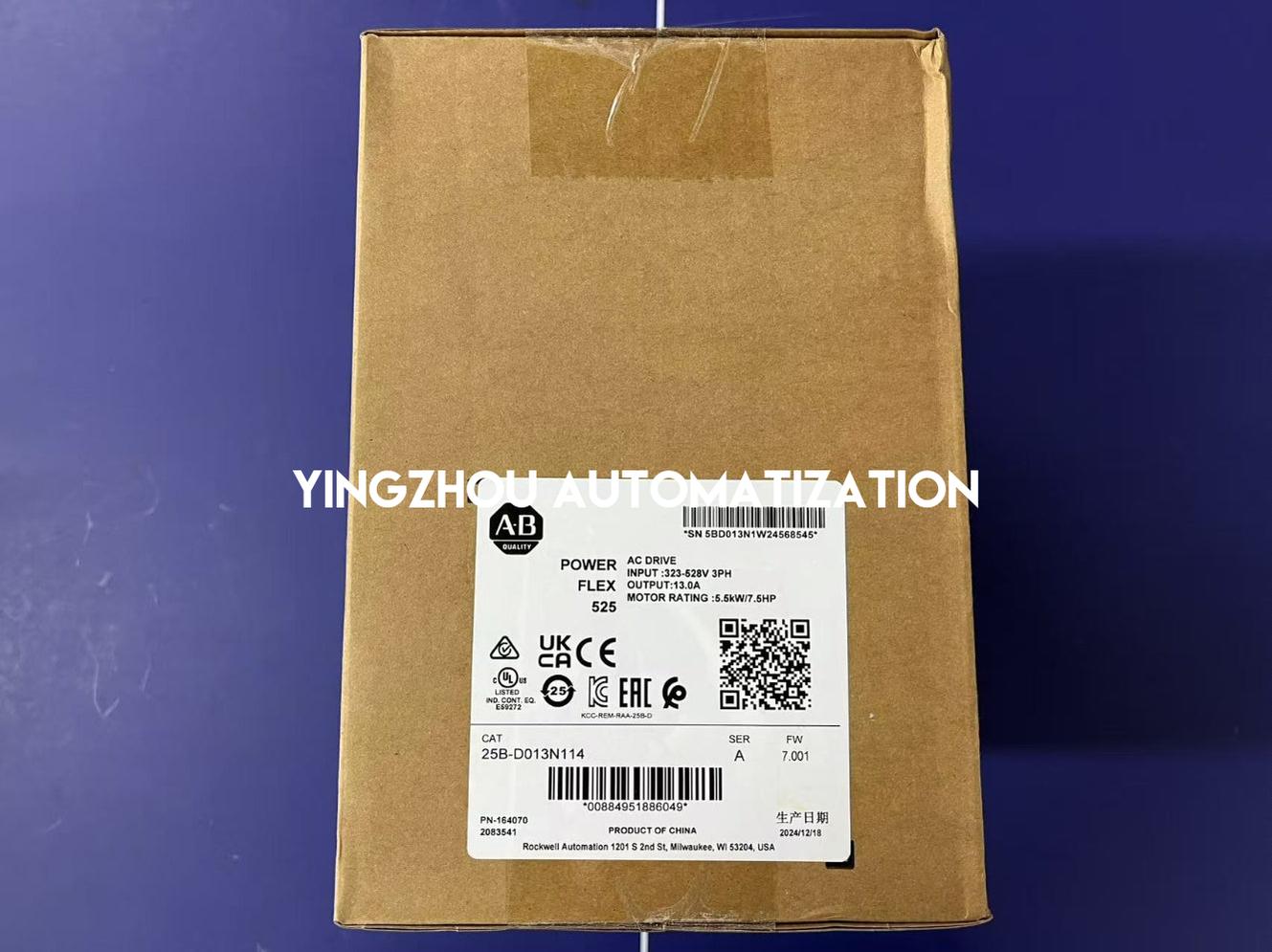 Allen Bradley PowerFlex 525 Drive Series Frequency Inverter 25B-D013N114 5.5KW(7.5HP) 480VAC 13A 3PH-YingZhou Automatization