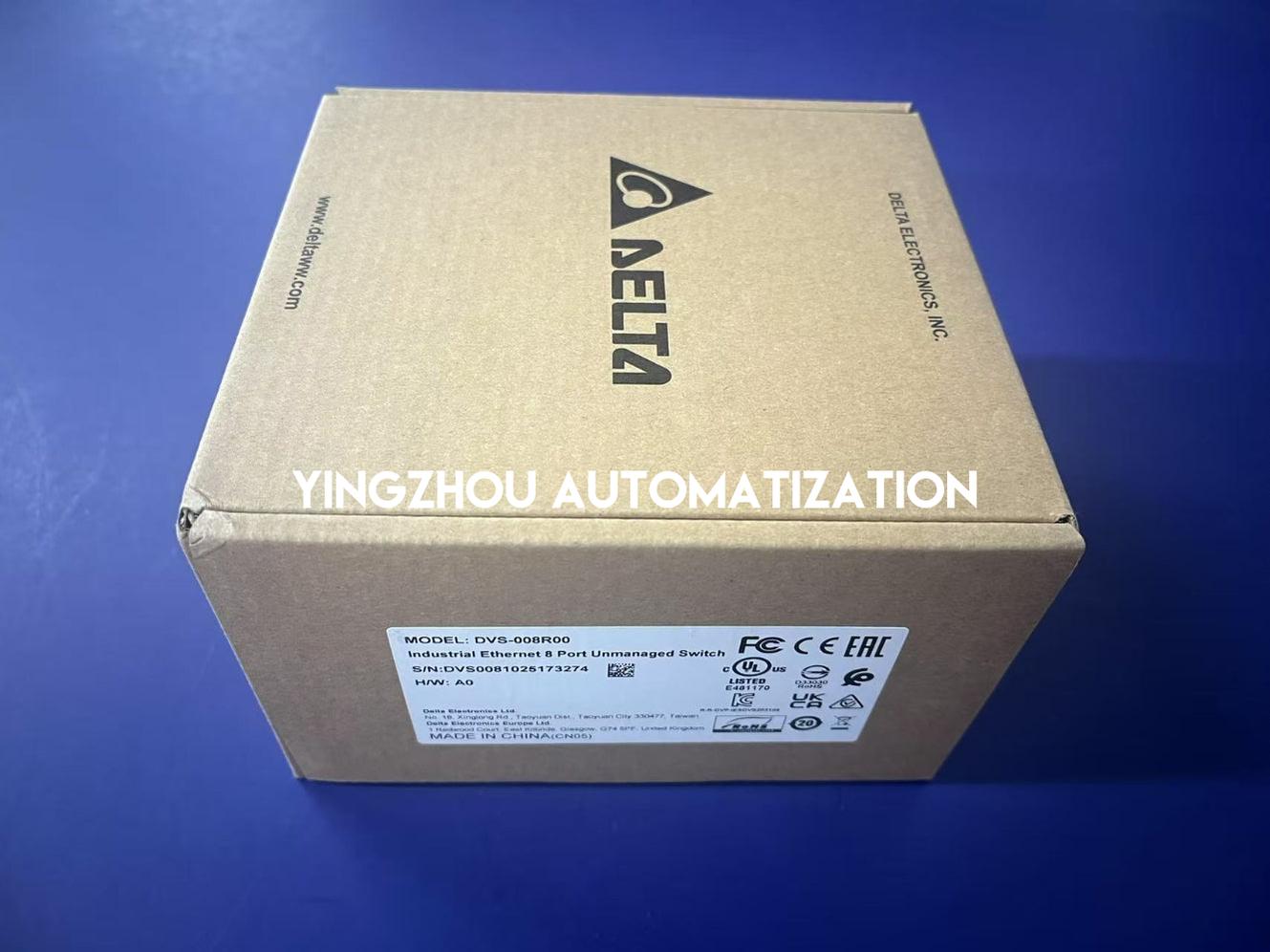 Delta DVS-008R00 Industrial Unmanaged Ethernet Switch | 8-Port 10/100Mbps DIN-Rail Switch | Brand New Original-YingZhou Automatization