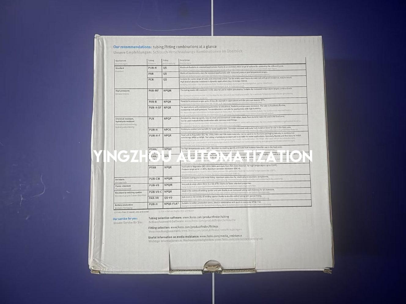Festo 197385 PUN-H-8x1.25-BL Pneumatic Tubing | 8mm O.D. | Blue | Hydrolysis Resistant-YingZhou Automatization