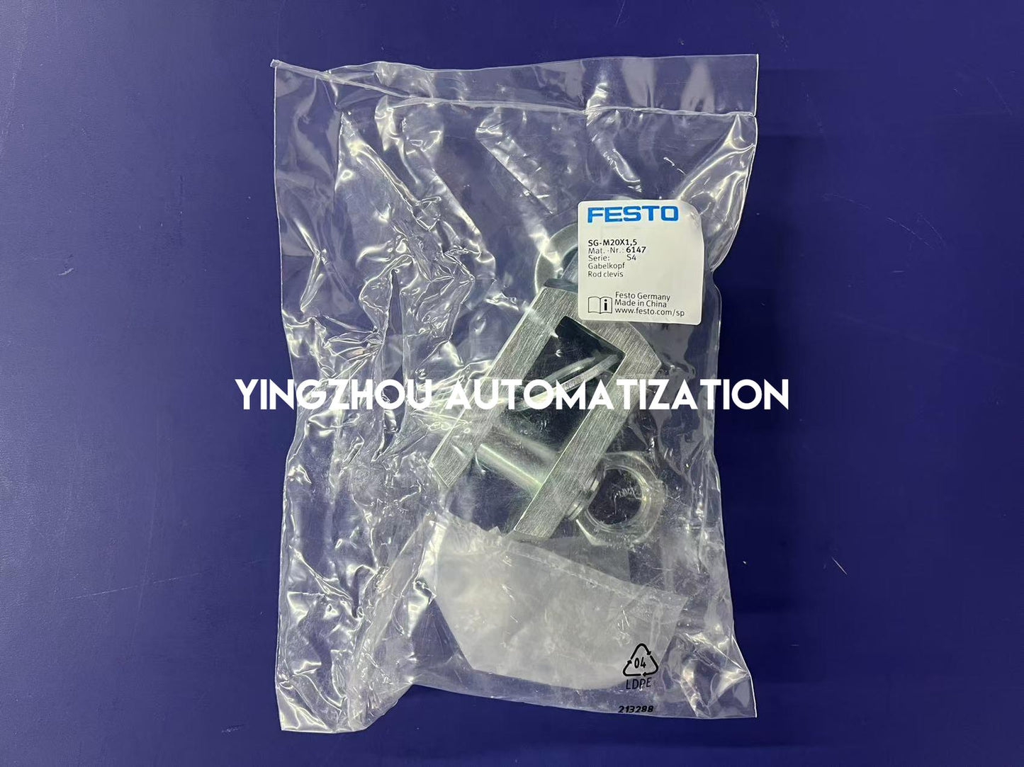 Festo SG-M20x1.5 Rod Clevis | 6147 | M20x1.5 Thread, Heavy-Duty Steel | Pneumatic Cylinder Accessory | Brand New Original-YingZhou Automatization