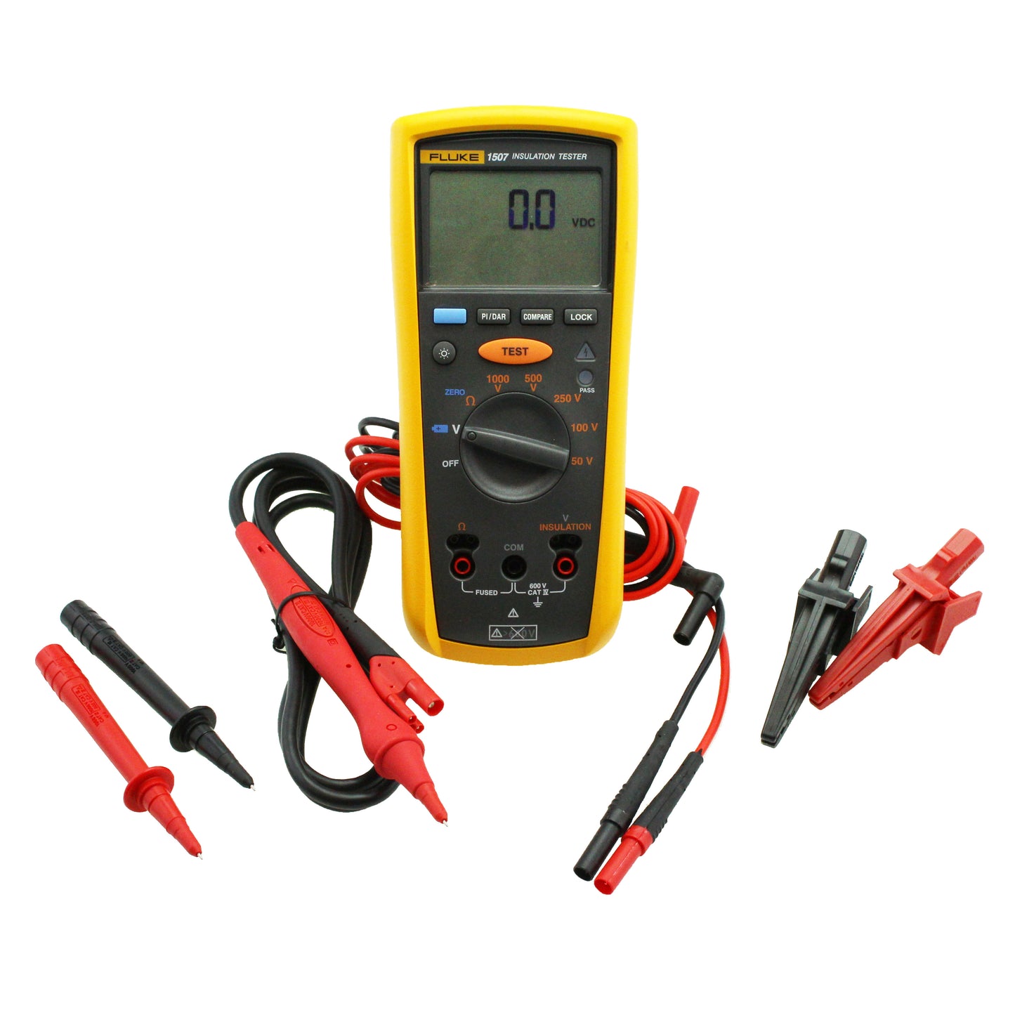 Fluke 1507 Digital Insulation Resistance Tester - 50V to 1000V, PI/DAR Calculations-YingZhou Automatization