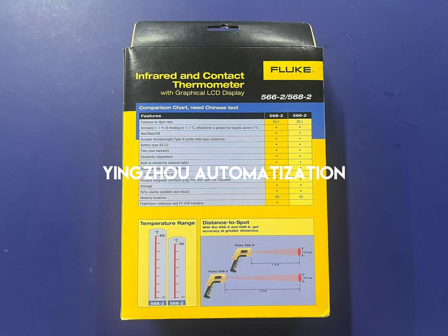 Fluke 566-2 Infrared & Contact Thermometer | 2-in-1, High-Temperature, Advanced Diagnostic Tool, Industrial Precision, Brand New Original-YingZhou Automatization