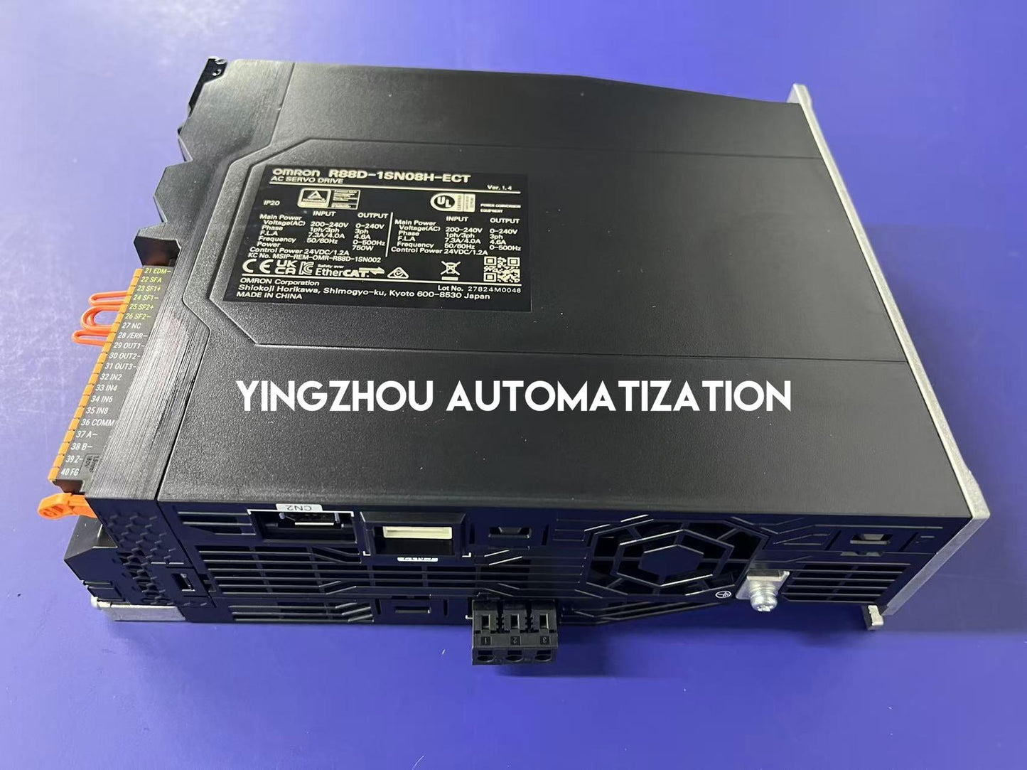 Omron 1S Series AC Servo Drive R88D-1SN08H-ECT 750W 1~ 230 VAC 4.6A 3PH EtherCAT type-YingZhou Automatization