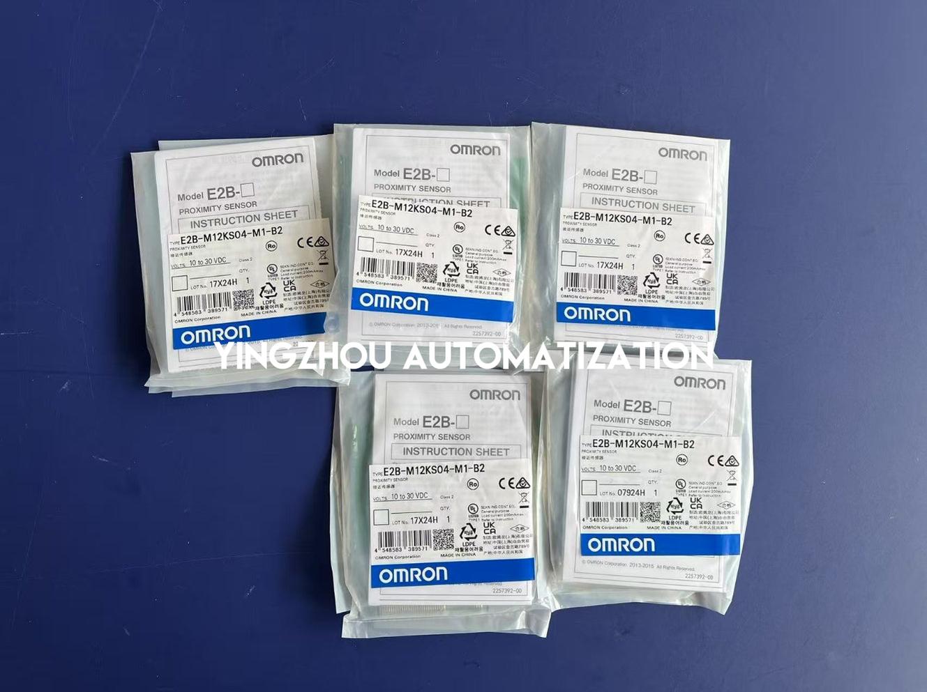 Omron E2B-M12KS04-M1-B2 Proximity Sensor | M12 Brass, 4mm Shielded, PNP NC, M12 Connector-YingZhou Automatization