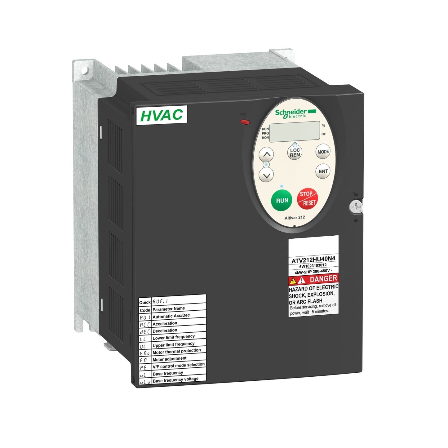 Schneider ATV212HU40N4 Altivar 212 VFD | 4kW / 5HP | 380-480V | 3-Phase HVAC Drive