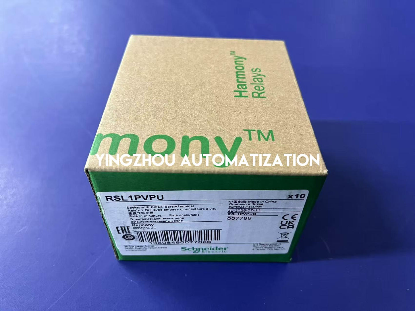 Schneider Zelio RSL1PVPU Slim Interface Plug-in Relay | 6A, 1CO, 230V AC Input, Screw Terminals | Brand New Original-YingZhou Automatization