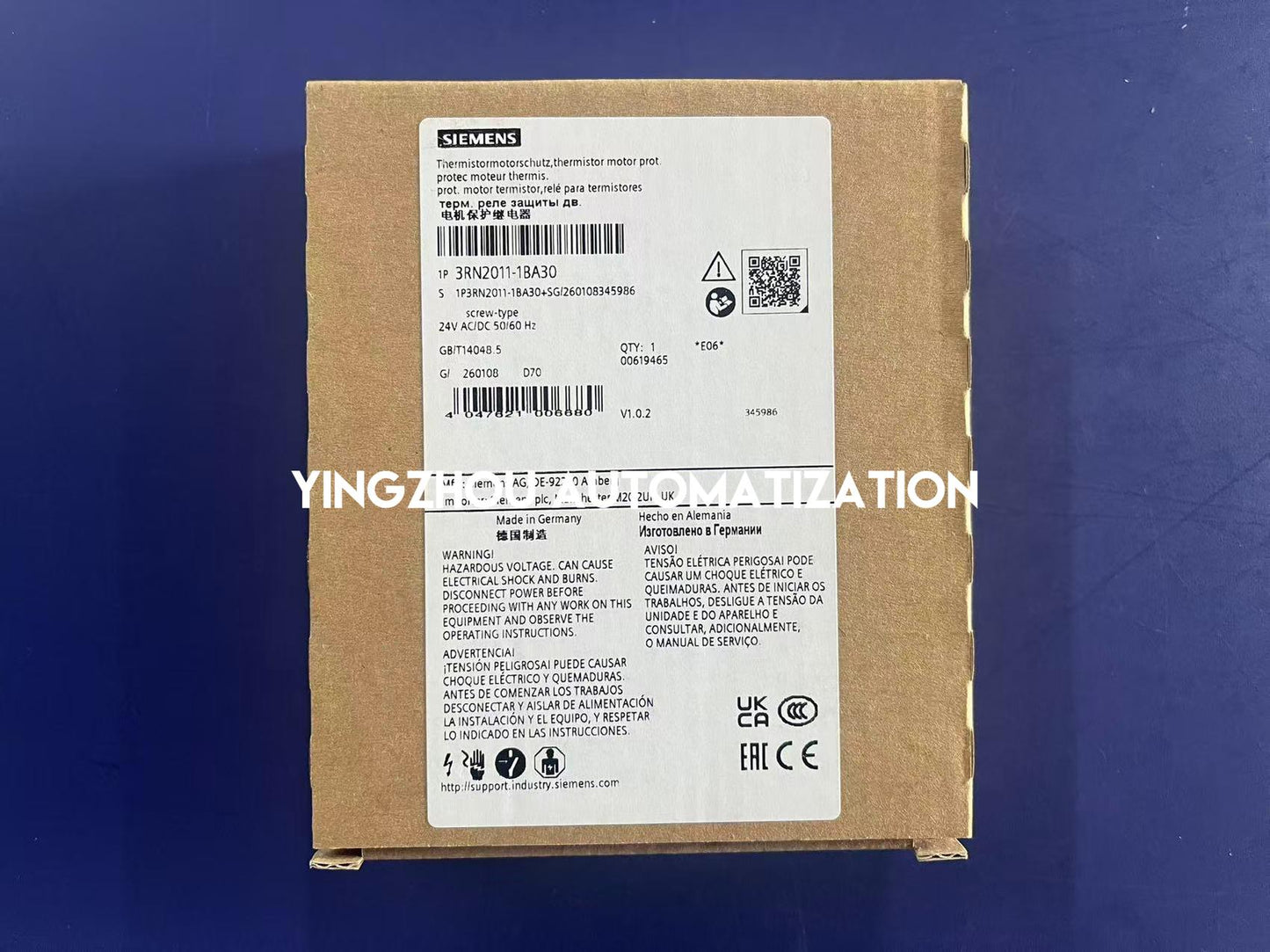 Siemens 3RN2011-1BA30 SIRIUS Thermistor Motor Protection Relay | PTC Monitoring | 24-240V AC/DC | Screw Terminal | Brand New Original-YingZhou Automatization