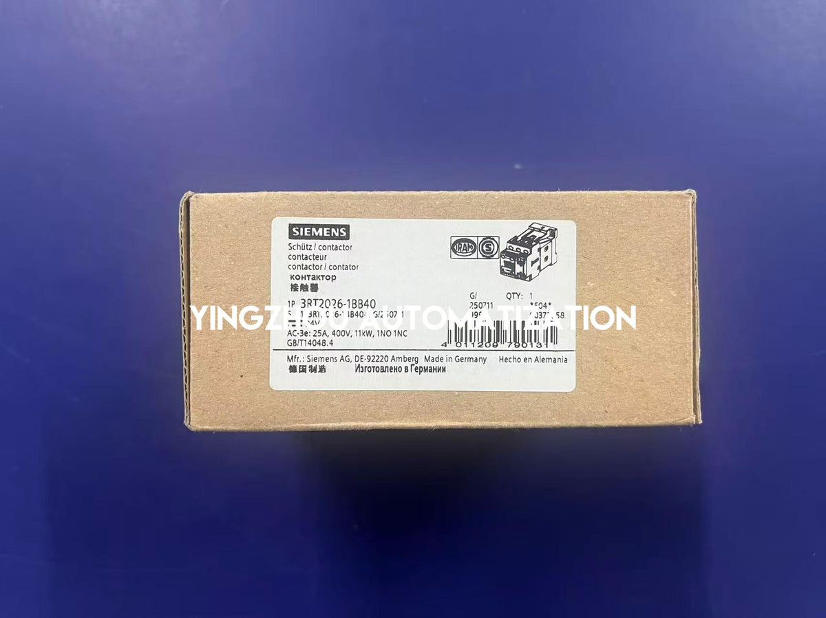 Siemens 3RT2026-1BB40 SIRIUS 25A 24V DC Power Contactor 11kW-YingZhou Automatization
