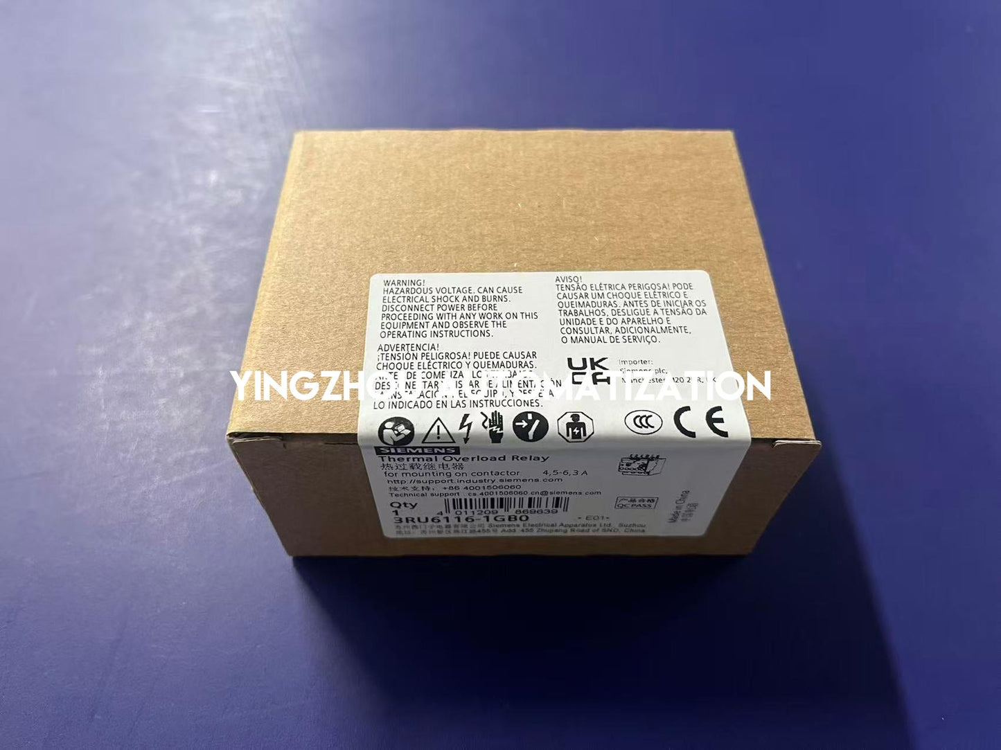 Siemens 3RU6116-1GB0 Thermal Overload Relay | SIRIUS 3RU6 Series | 4.0-6.0A | Brand New Original-YingZhou Automatization
