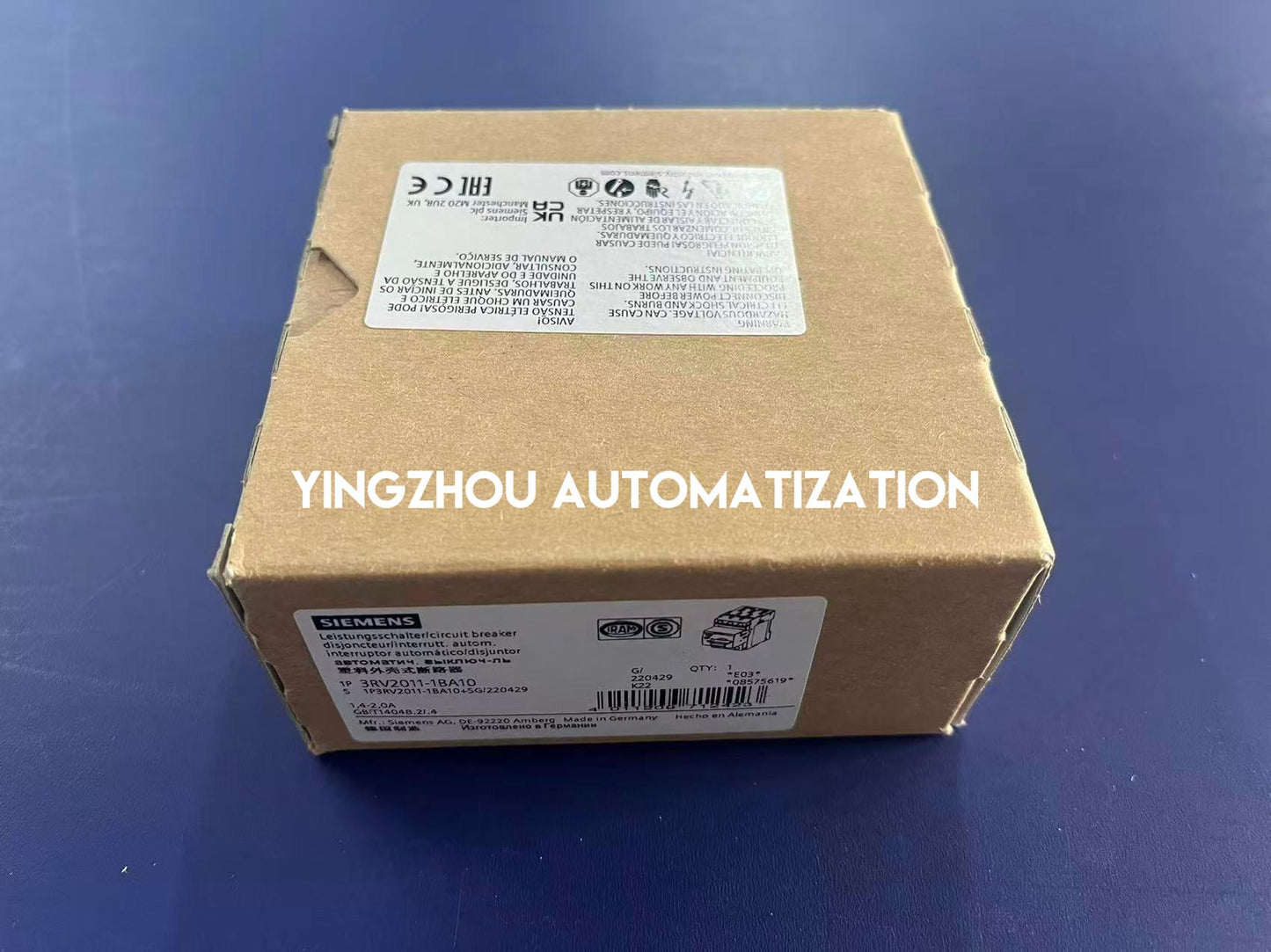 Siemens 3RV2011-1BA10 SIRIUS Motor Starter Circuit Breaker | 1.4 - 2.0A | Size S00 | Brand New Original-YingZhou Automatization