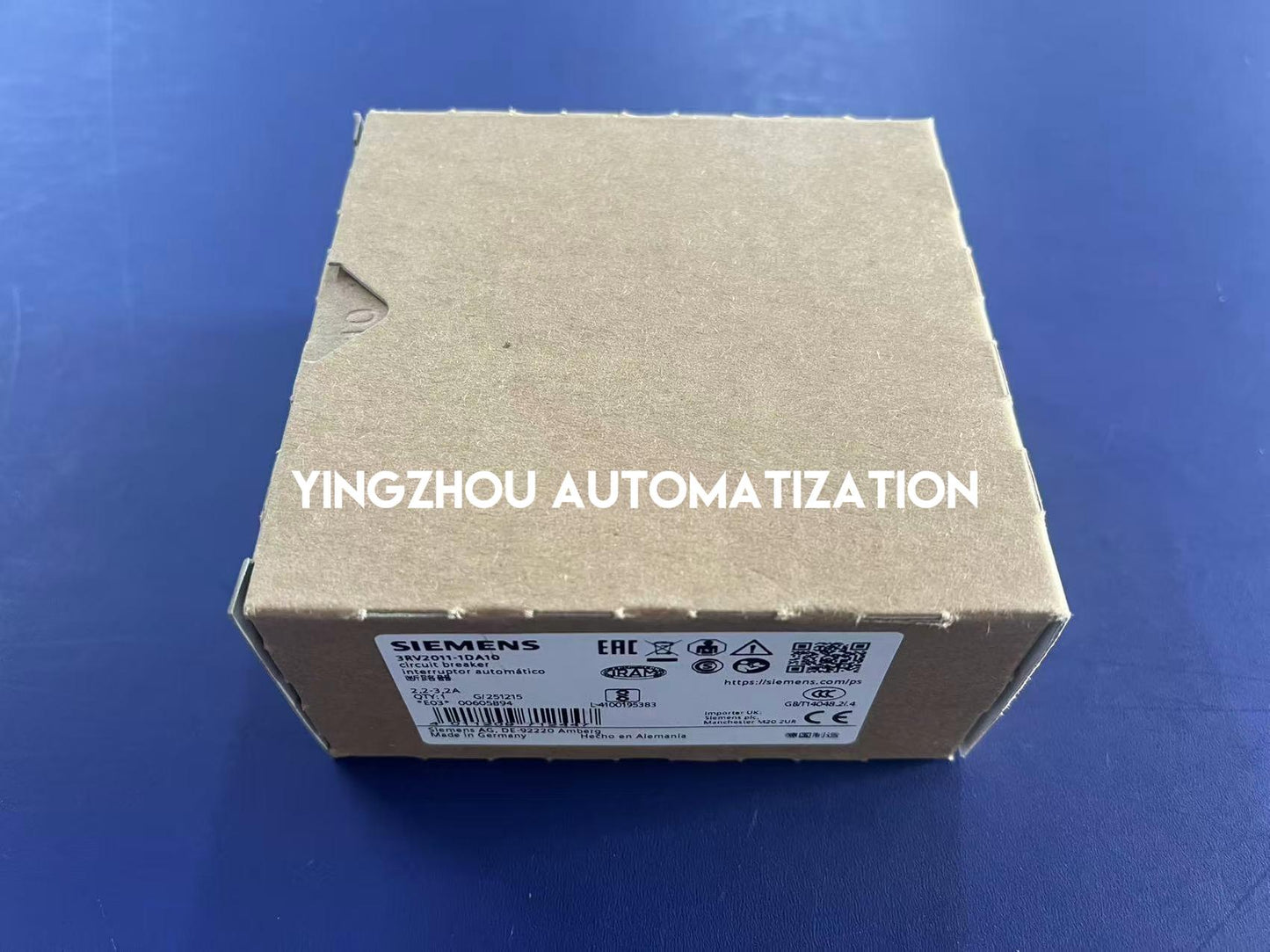 Siemens 3RV2011-1DA10 SIRIUS Motor Starter Circuit Breaker | 2.2 - 3.2A | Size S00 | Brand New Original-YingZhou Automatization
