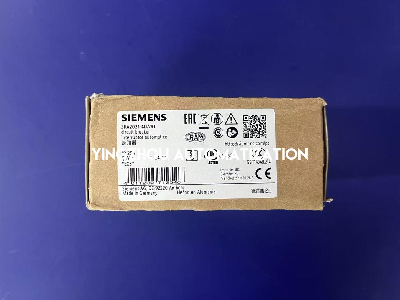 Siemens 3RV2021-4DA10 SIRIUS Motor Starter Circuit Breaker | 22 - 32A | Size S0 | Screw Terminal | Brand New Original-YingZhou Automatization