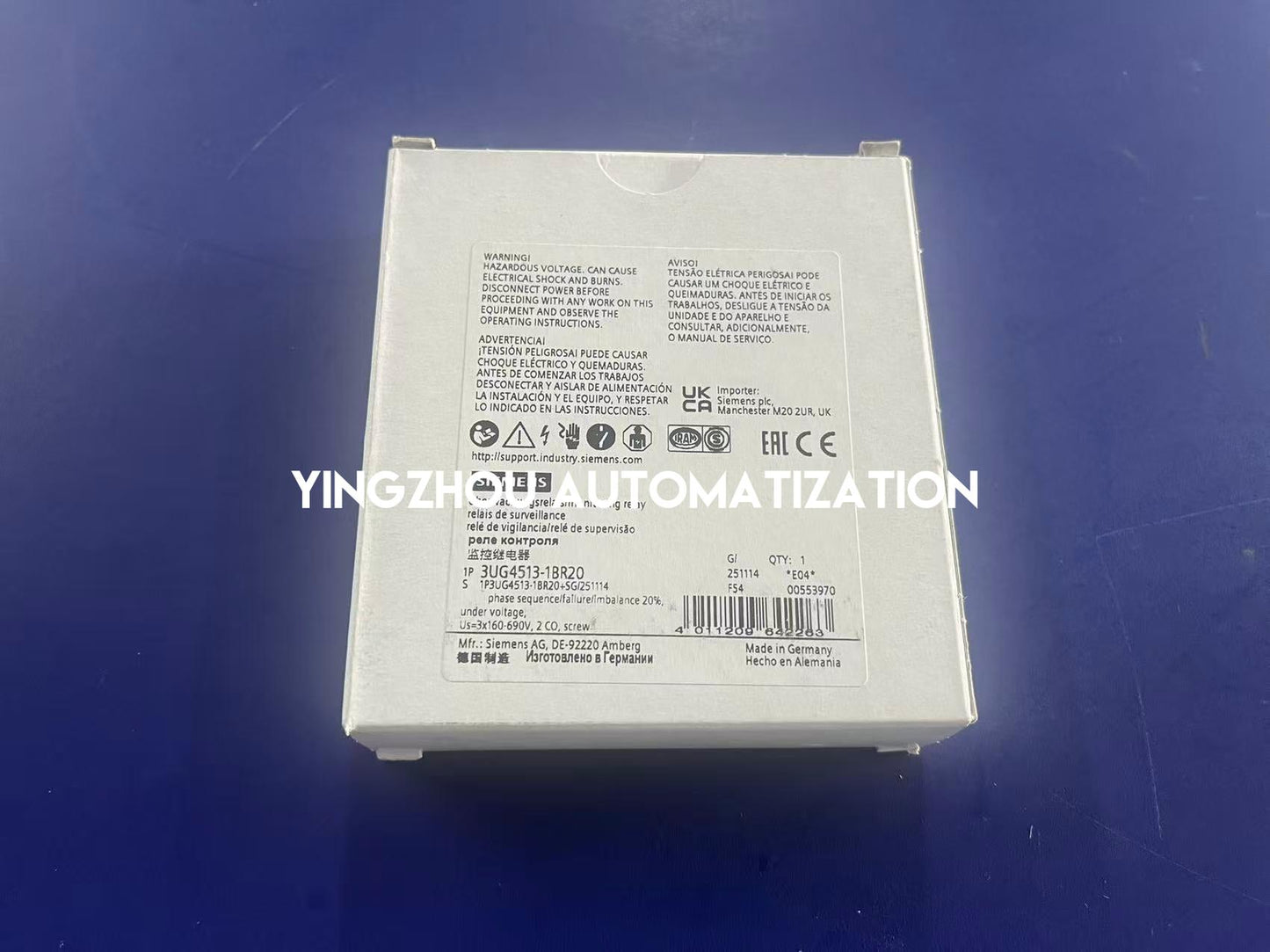 Siemens 3UG4513-1BR20 | SIRIUS Monitoring Relay | 3-Phase Line Voltage Monitor | 160-260V AC | Phase Sequence & Undervoltage Protection | 2 CO Contacts | Screw Terminals | Brand New Original-YingZhou Automatization