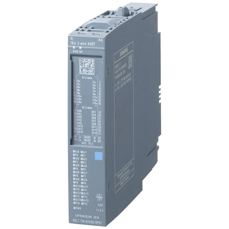 Siemens SIMATIC ET 200SP HA | 16-Channel Analog Input, 2-wire HART | 6DL1134-6TH00-0PH1-YingZhou Automatization