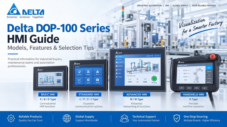 Delta DOP-100 Series HMI Guide: Models, Features & Selection Tips