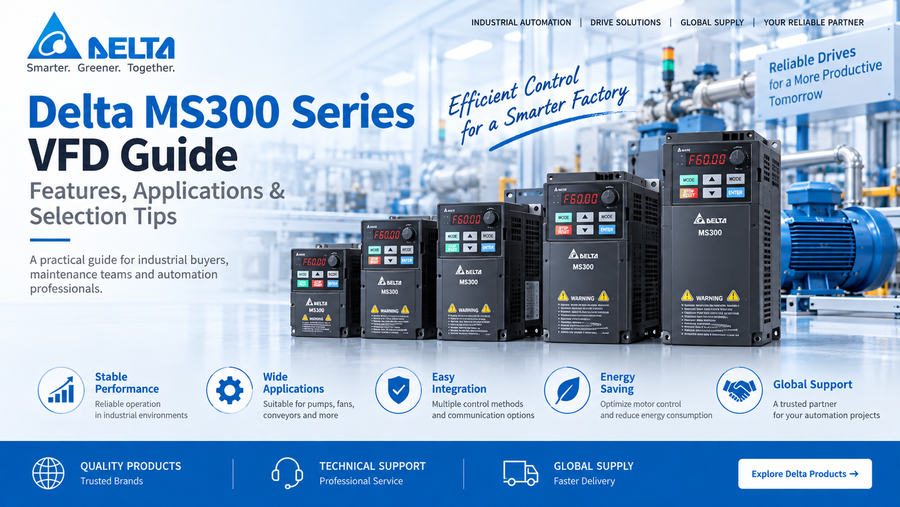 Delta MS300 Series VFD Guide: Features, Applications & Selection Tips