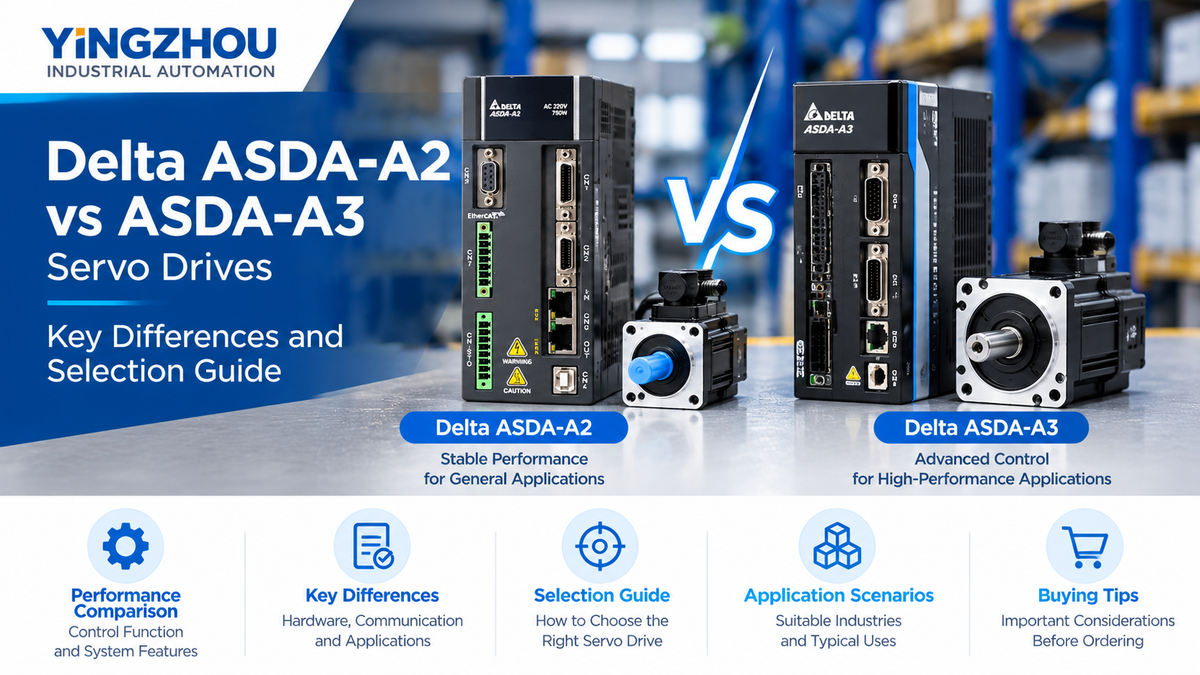 Delta ASDA-A2 vs ASDA-A3 Servo Drives: Comparison and Selection Guide