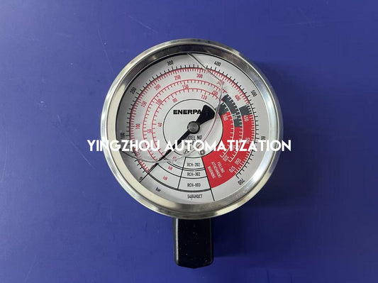 ENERPAC GF813B Hydraulic Force and Pressure Gauge Metric Scale for Use with 20, 30, and 60 Ton Cylinders