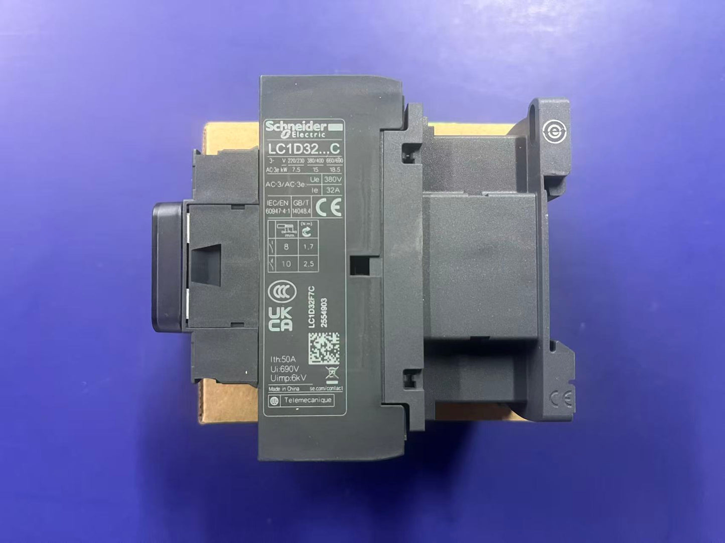 Schneider LC1D32F7C TeSys D Contactor | 32A 3-Pole 110V 50/60Hz AC Contactor | Brand New Original-YingZhou Automatization