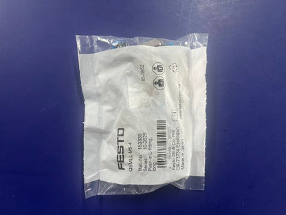 FESTO QSMLL-M5-4 Fitting | 153339 L-Swivel Push-In Fitting M5 Thread to 4mm Tubing | Brand New Original