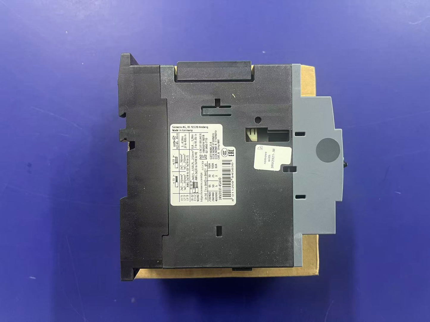 Siemens 3RV2031-4SA10 Circuit Breaker | SIRIUS 3RV2 Motor Starter Protector 3-Pole | Brand New Original