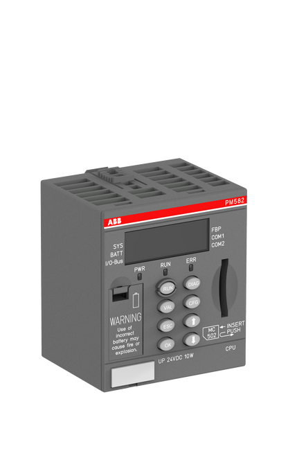 ABB PM582 PLC CPU Unit | AC500 Series | 512KB Memory | High-Speed Processing
