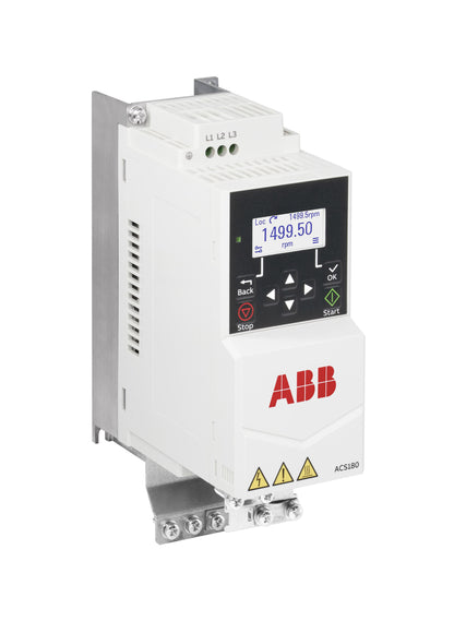 ABB ACS180-04N-01A8-4 Compact VFD | 0.75 kW (1 HP) | 380-480V | IP20 | Frame R0