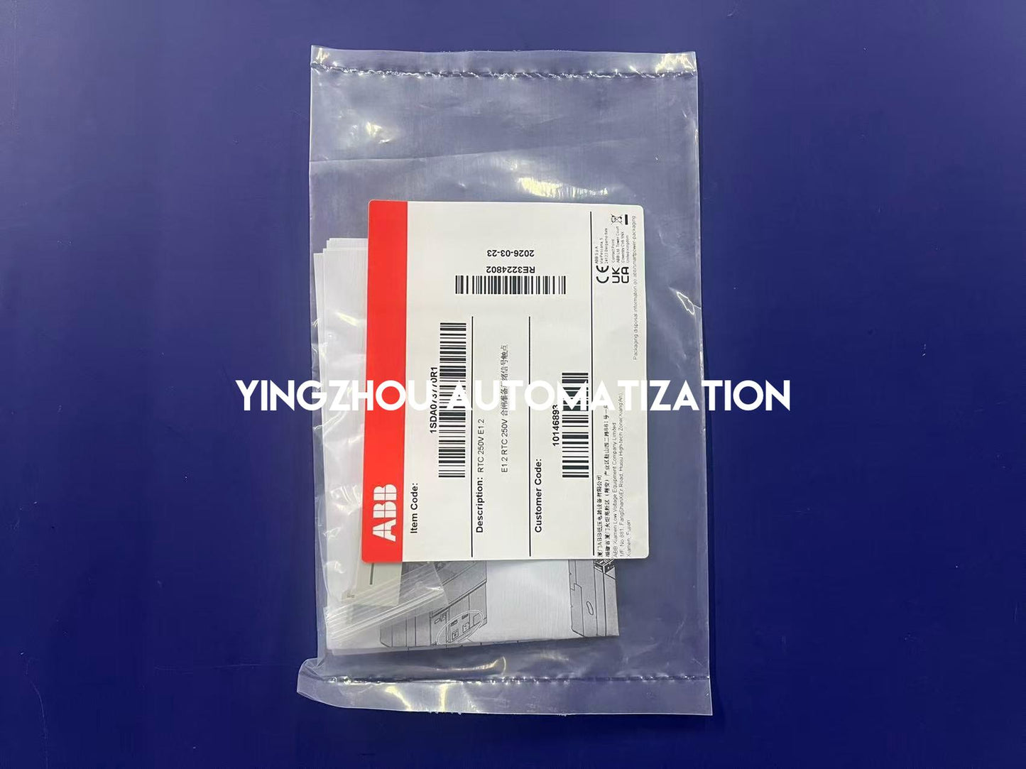 ABB 1SDA073770R1 RTC Ready to Close Contact | 250V AC/DC, For Emax 2 E1.2, Status Monitoring, Brand New Original-YingZhou Automatization