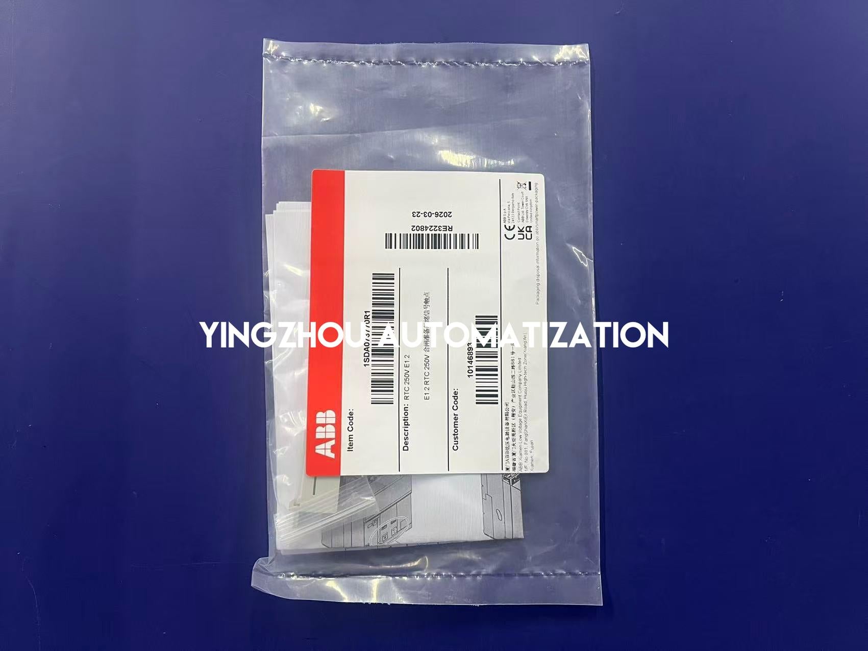 ABB 1SDA073770R1 RTC Ready to Close Contact | 250V AC/DC, For Emax 2 E1.2, Status Monitoring, Brand New Original-YingZhou Automatization