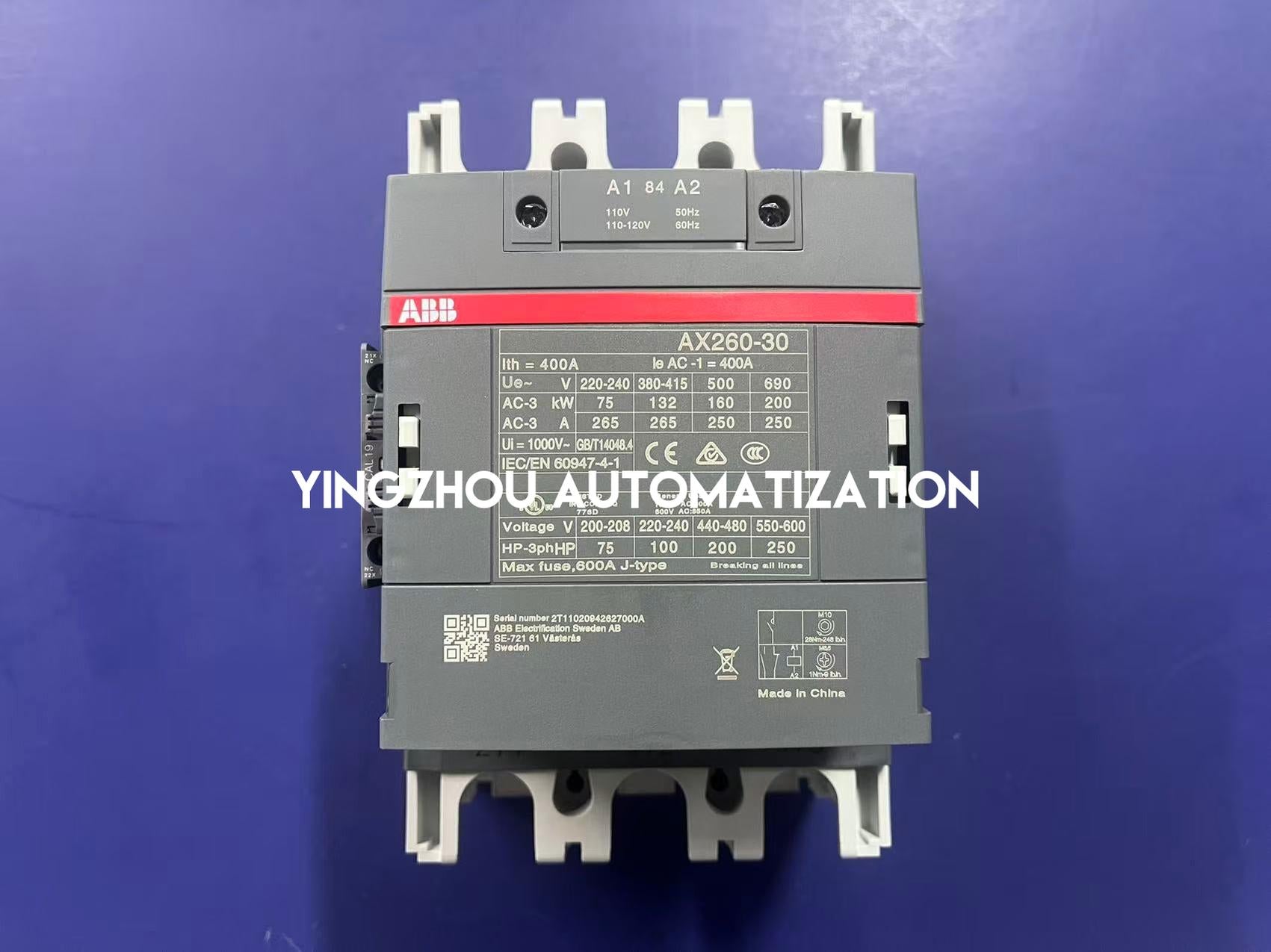 ABB 1SFL547074R8411 | AX260-30-11-84 Contactor | 3-Pole 260A | 110V 50Hz / 110-120V 60Hz Coil | Industrial Motor Starter | Brand New Original-YingZhou Automatization