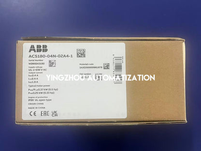 ABB ACS180-04N-02A4-1 | Machine Control Drive | 0.37 kW (0.5 HP) | 200-240V | 1-Phase | Compact VFD | Brand New Original-YingZhou Automatization