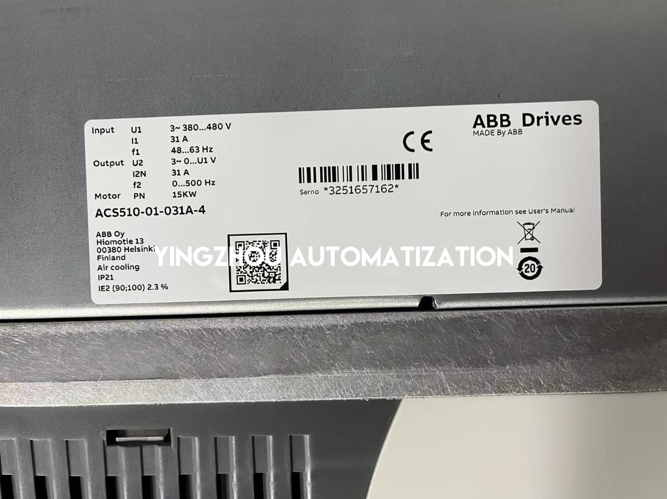 ABB ACS510-01-031A-4 Variable Frequency Drive | 15kW (20HP), 31A, 480V 3-Phase VFD-YingZhou Automatization