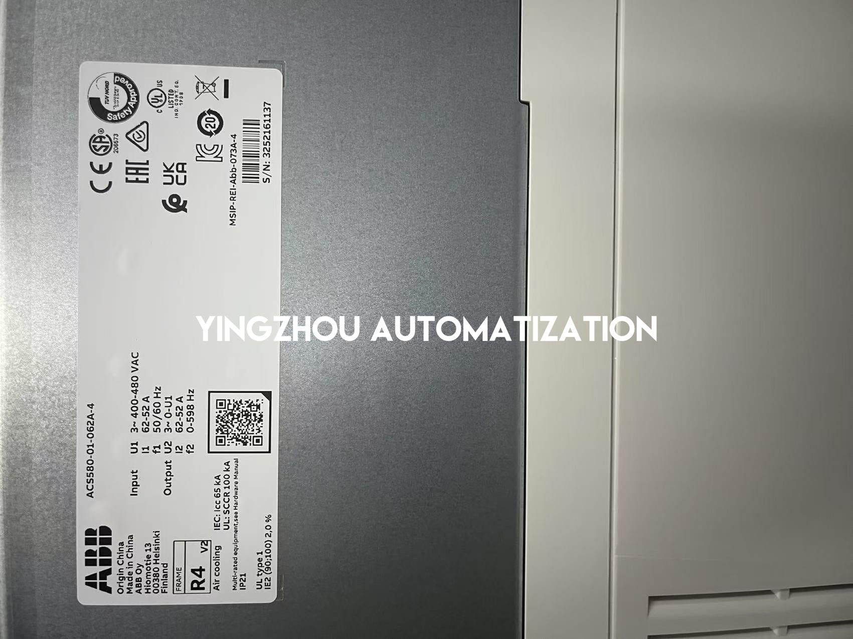 ABB ACS580-01-062A-4 General Purpose VFD | 30kW (40HP), 62A, 480V 3-Phase, IP21-YingZhou Automatization