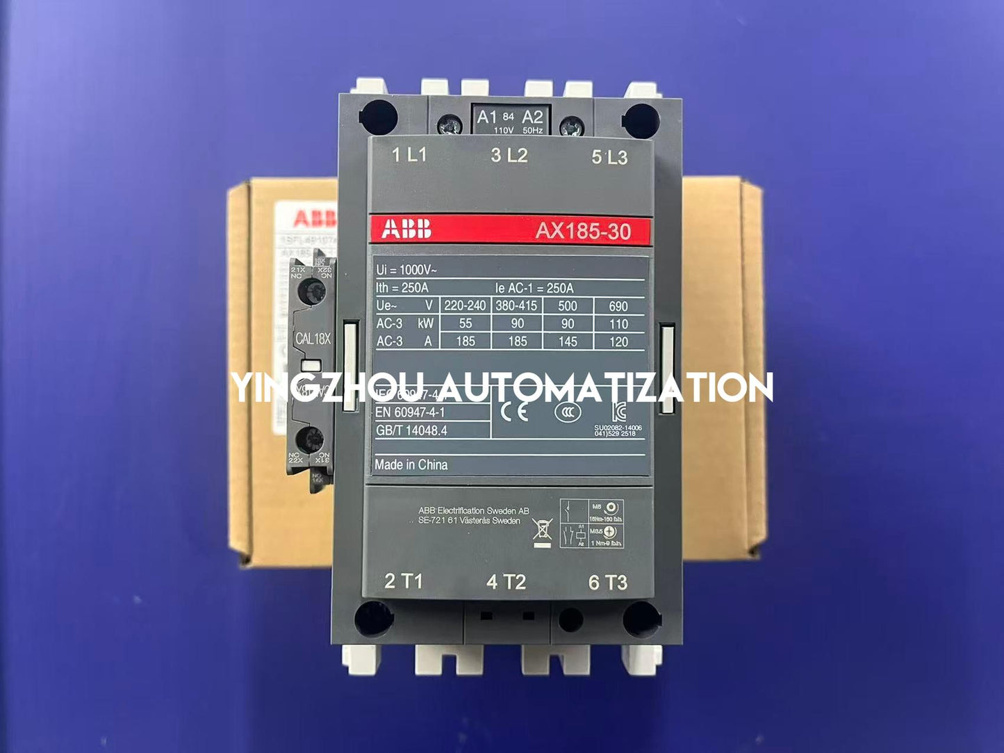 ABB AF190-30-11-84 AC Contactor | 1SFL491074R8411 | 110-120V 50/60Hz / 100-130V DC Coil | 3-Pole | Brand New Original-YingZhou Automatization