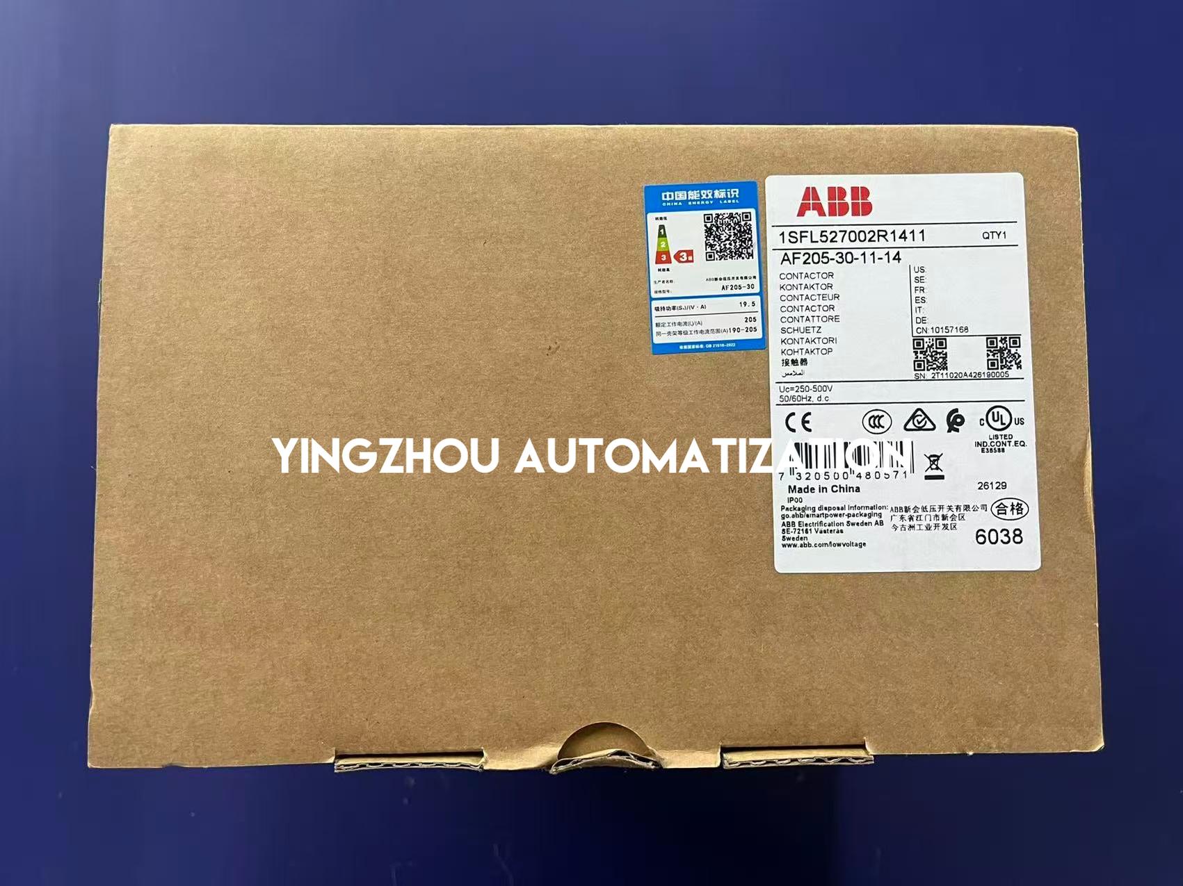 ABB AF205-30-11-14 AC Contactor | 1SFL527002R1411 | 250-500V 50/60Hz / 250-500V DC Coil | 3-Pole | Brand New Original-YingZhou Automatization