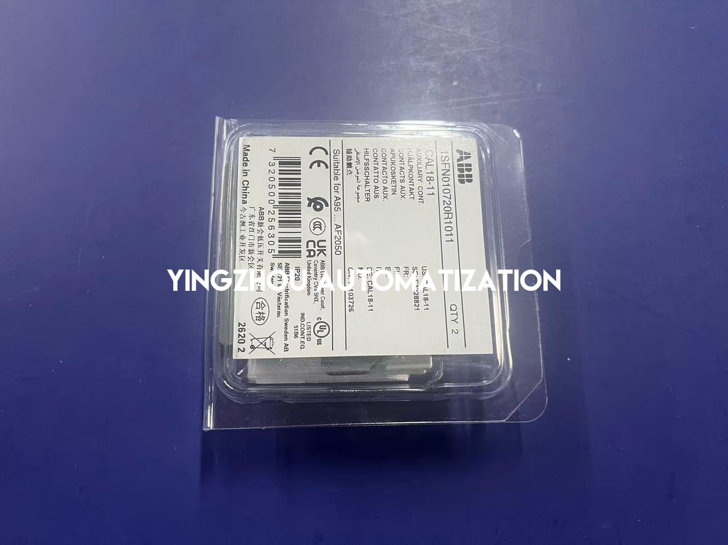 ABB CAL18-11 Auxiliary Contact Block | 1SFN010720R1011 2-Pole Module (1NO + 1NC) | Brand New Original-YingZhou Automatization