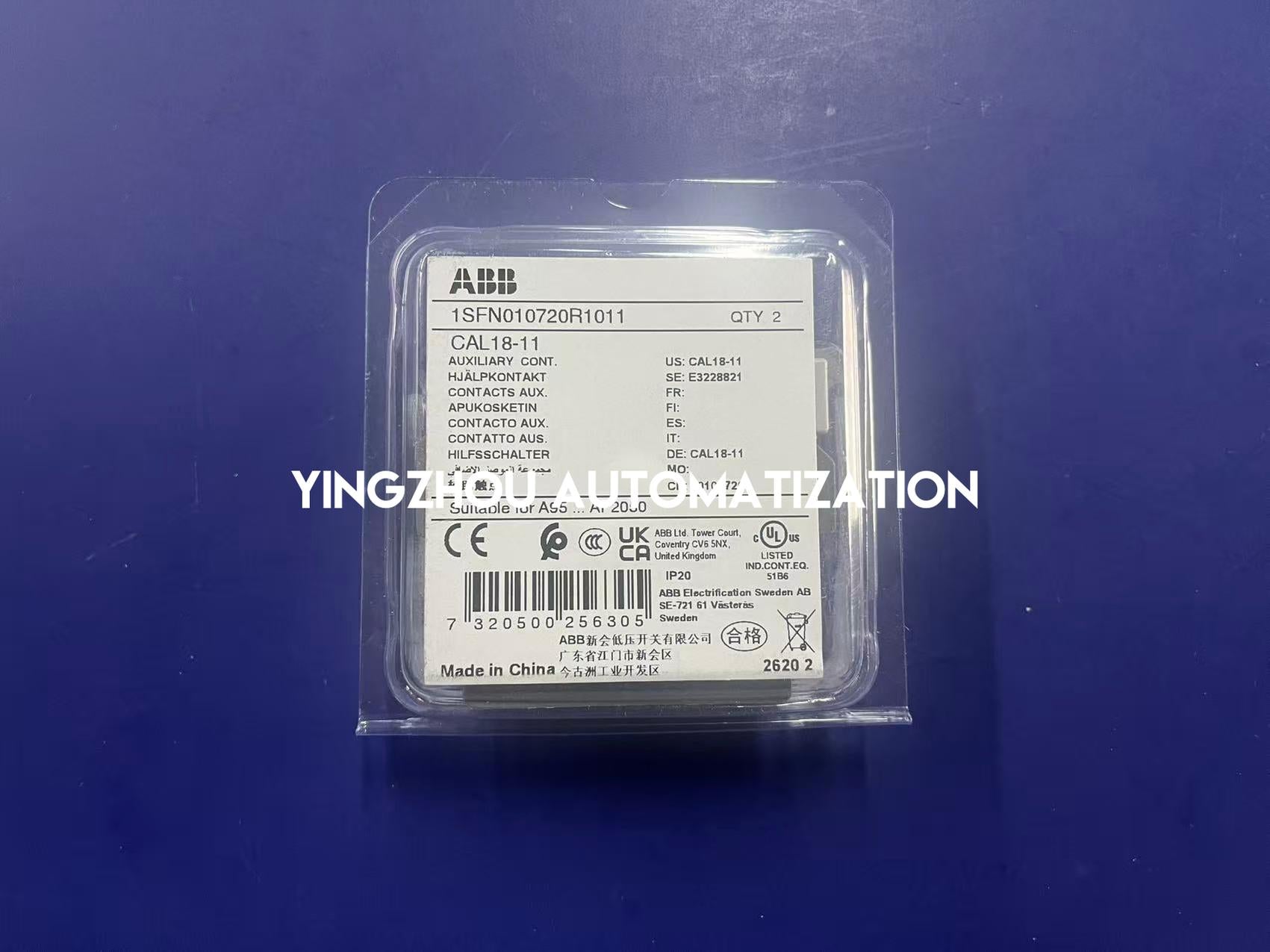 ABB CAL18-11 Auxiliary Contact Block | 1SFN010720R1011 2-Pole Module (1NO + 1NC) | Brand New Original-YingZhou Automatization