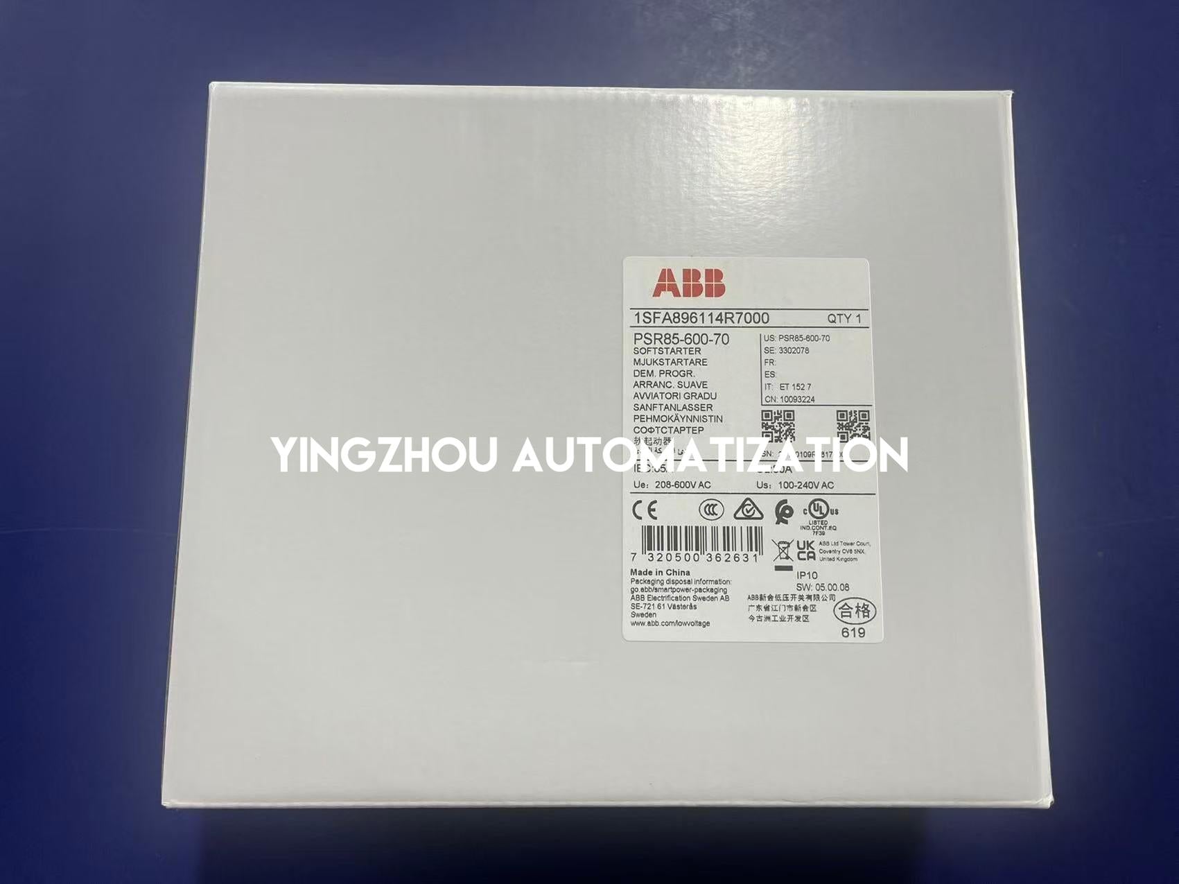 ABB PSR85-600-70 Soft Starter | 85A, 600V, Compact Motor Controller, 1SFA896114R7000, Industrial Soft Starter, Brand New Original-YingZhou Automatization