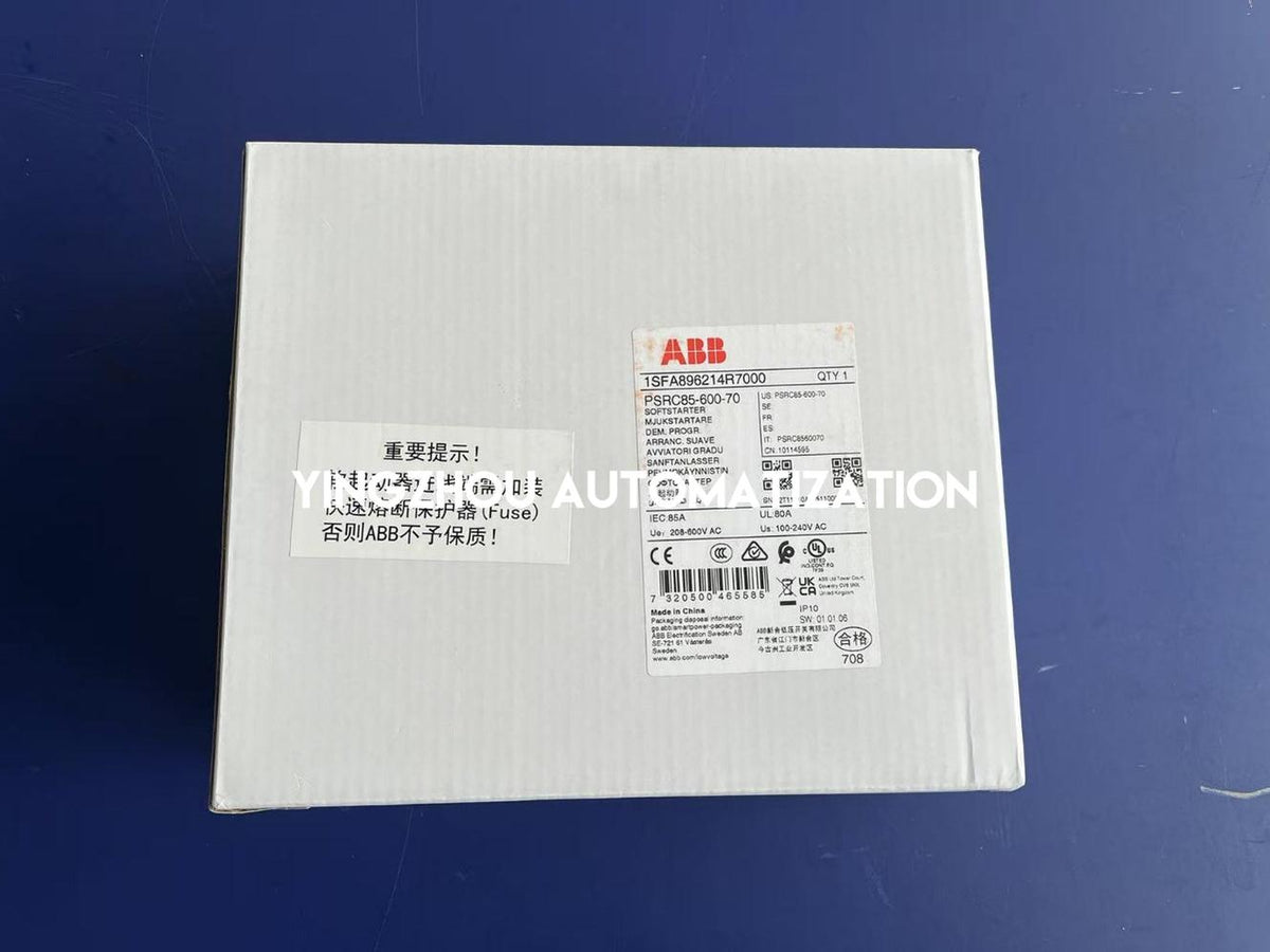 ABB PSRC85-600-70 PSRC Series 85A 45kW 208-600V AC Softstarter with Fixed Settings for Scroll Compressors-YingZhou Automatization