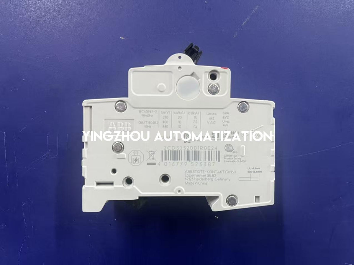 ABB S202-C2 S200 2A 2P C Curve 6kA 400V AC Miniature Circuit Breaker-YingZhou Automatization