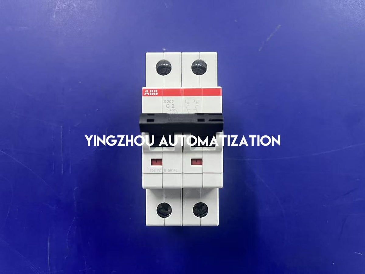 ABB S202-C2 S200 2A 2P C Curve 6kA 400V AC Miniature Circuit Breaker-YingZhou Automatization
