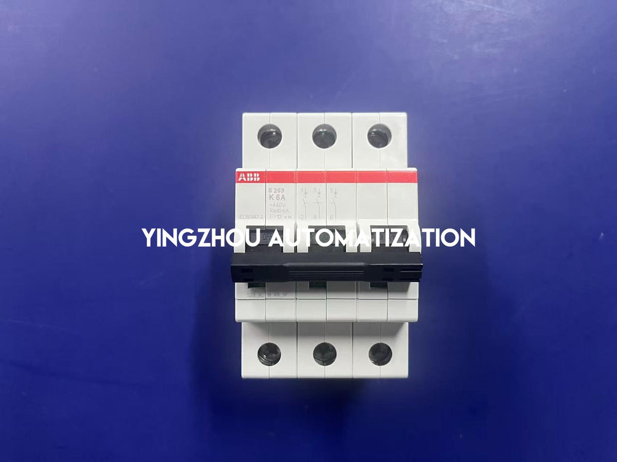 ABB S203-K6 2CDS253001R0377 S200 3-Pole 6A K-Curve Miniature Circuit Breaker-YingZhou Automatization